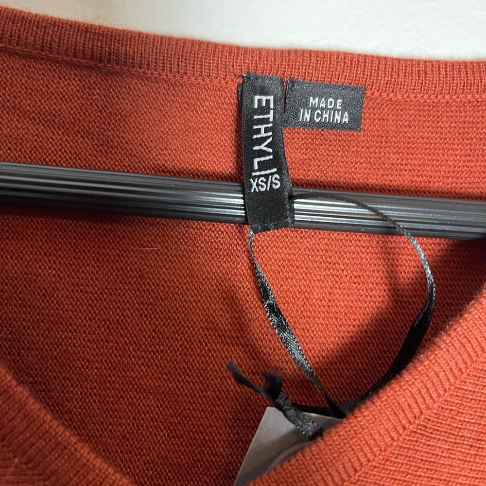 Closet Clear Out #59 Ethyl Orange Black Poncho New!!! - Picture 2 of 2